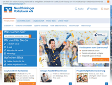 Tablet Screenshot of nordthueringer-volksbank.de